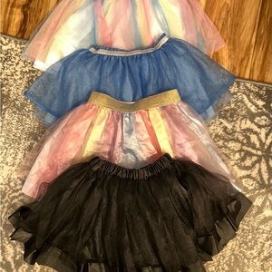 Size 3 to 5 girls tutus Charming Kids Dance Skirt Set of 4 GUC fun for dance